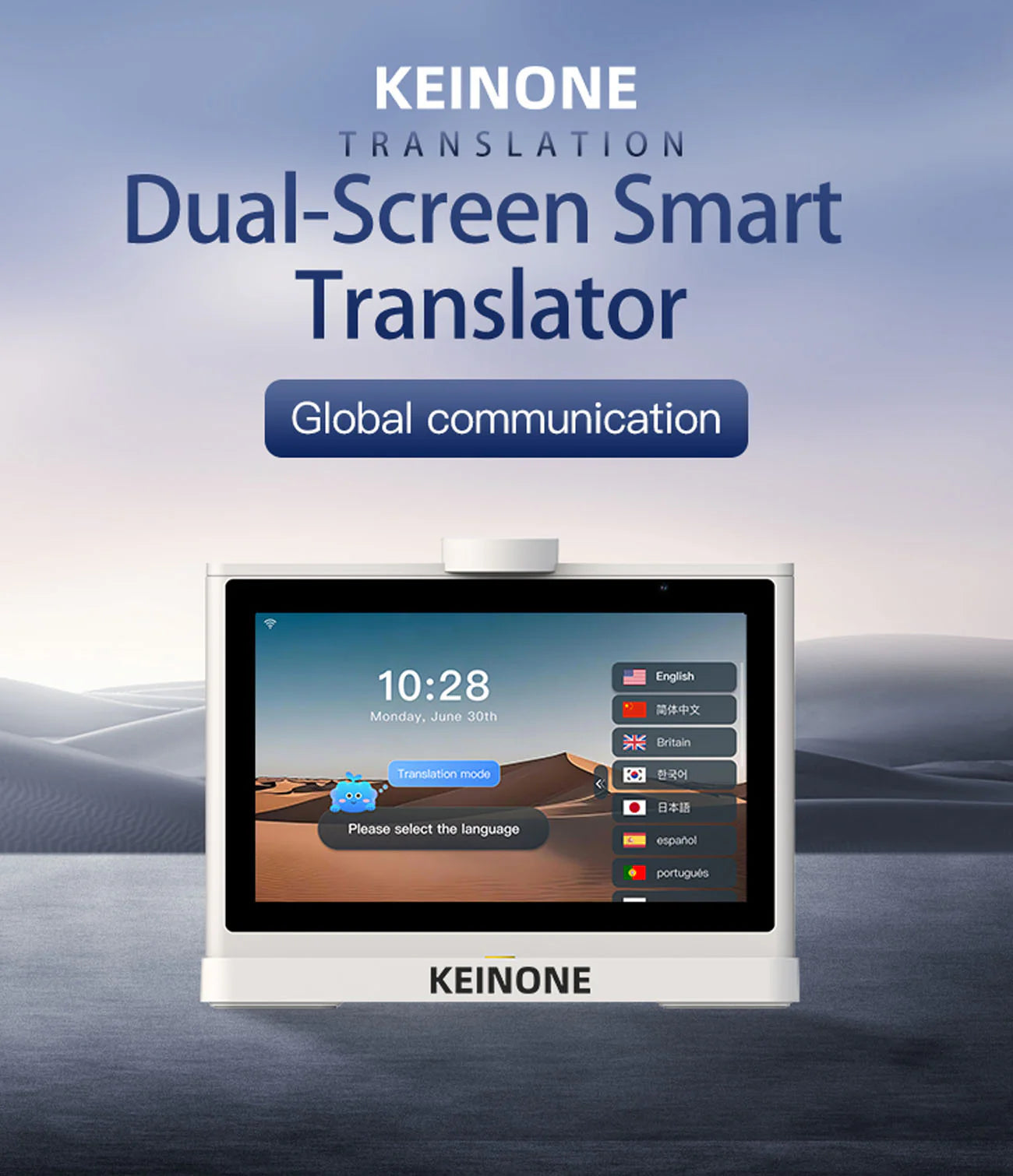 ZhiYu Dual-Screen Smart Translator Device | Real-Time Language Translation