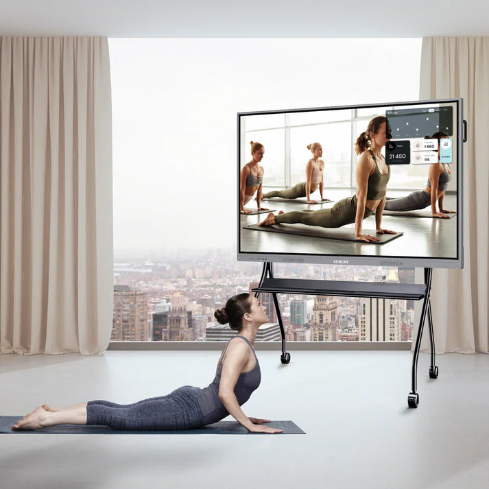 ZhiYu Gray Smart Board Interactive Displays, Google EDLA-Certified Smart Whiteboard for Classrooms